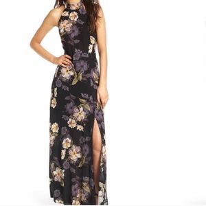 ASTR The Label floral halter Maxi Dress
